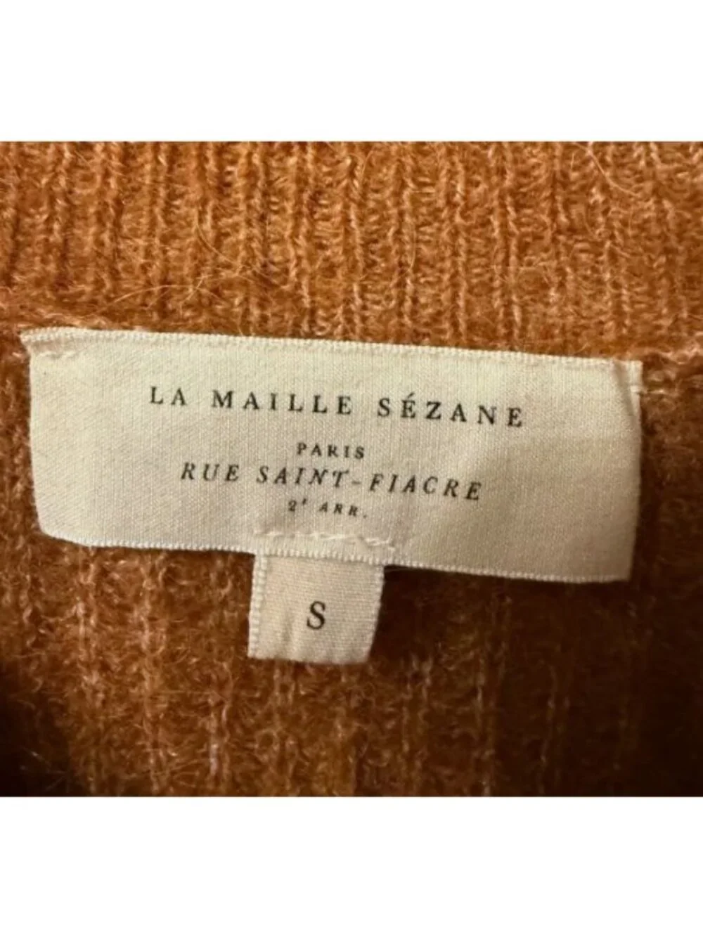 sezane trudy jumper sweater brown szS bust37in